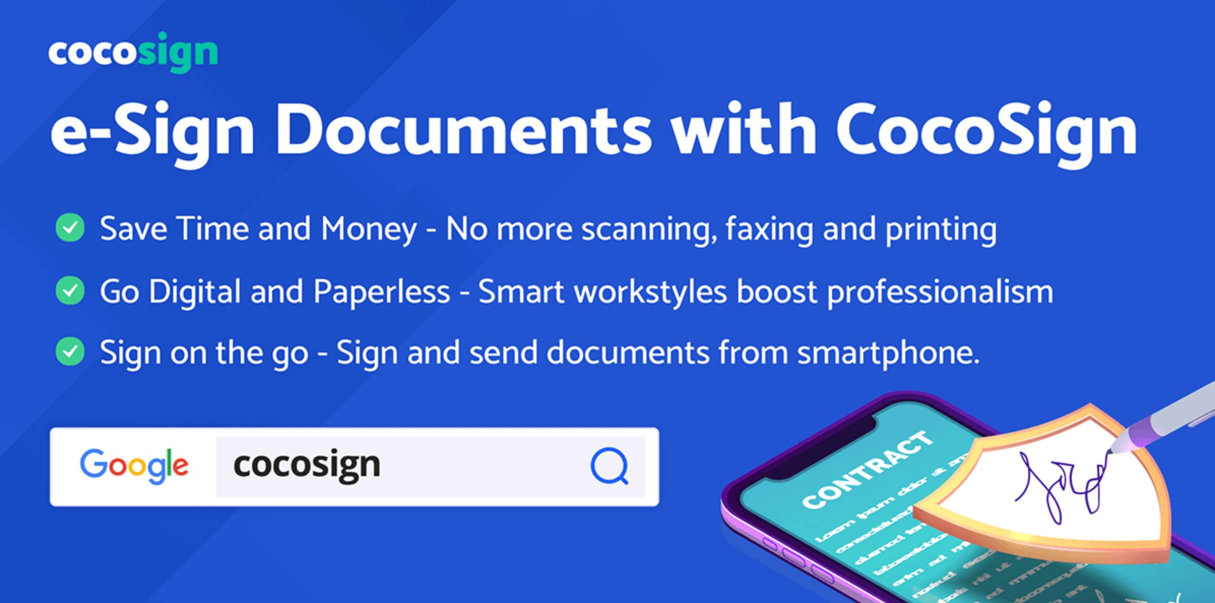 CoCoSign as a Free App to Create Electronic Signatures